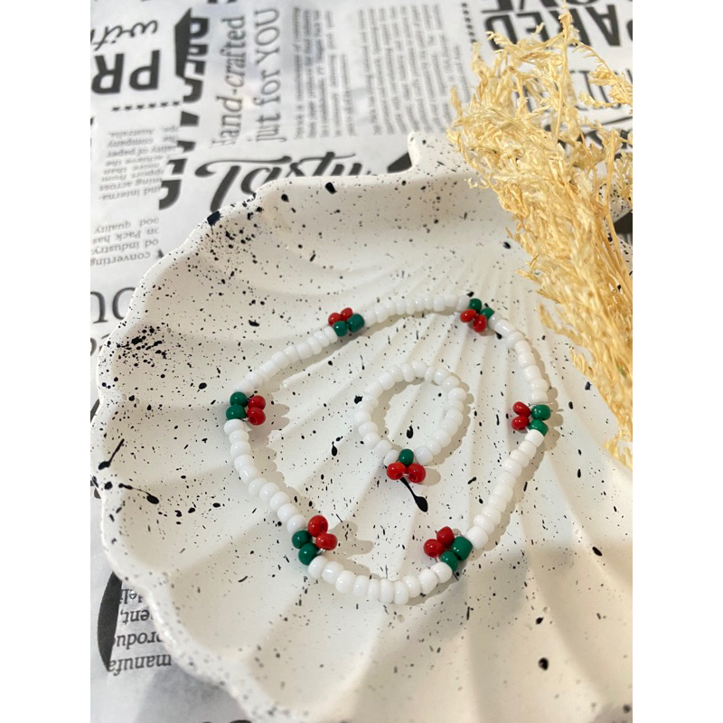 gelang manik cherry set|manik manik|beads|gelang manik korea|manik manik|manik korea