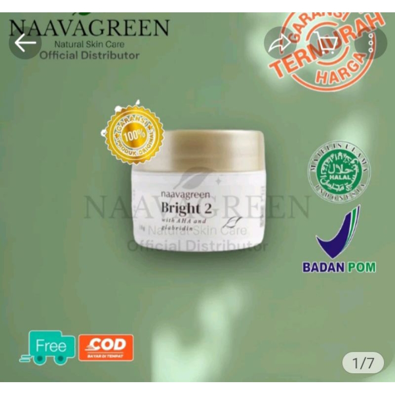 Naavagreen bright 2,3,4 Pencerah/krim pagi Pencerah Naavagreen/Naavagreen Skincare.
