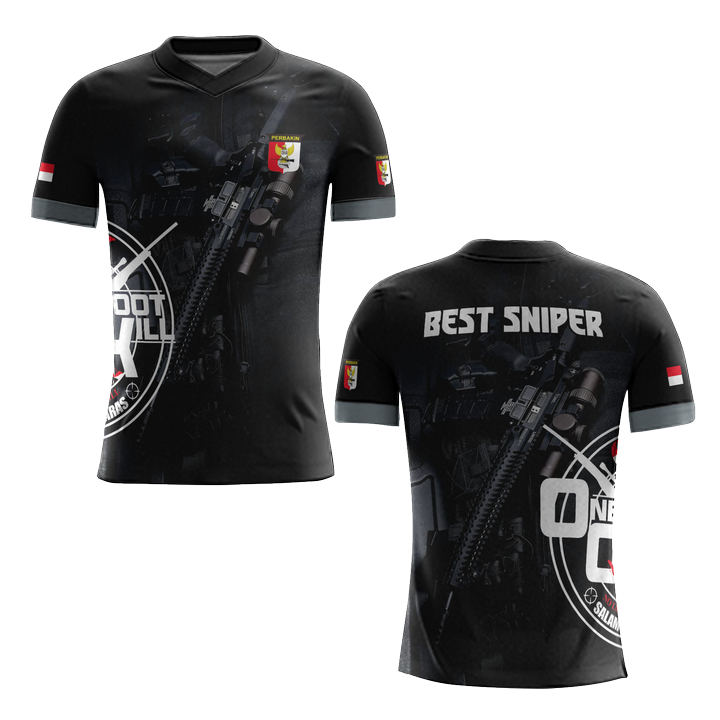 Baju Kaos Komunitas Menembak Perbakin 3D Fullprint Terbaru Art 6