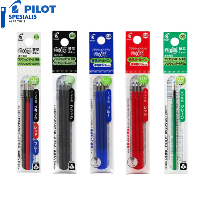 

Refill Pilot Frixion Ball 3 in 1 & 4 in 1 0.5 Dapat Dihapus Isi Ulang Pulpen 3 Colors 4 Colors Erasable Ink