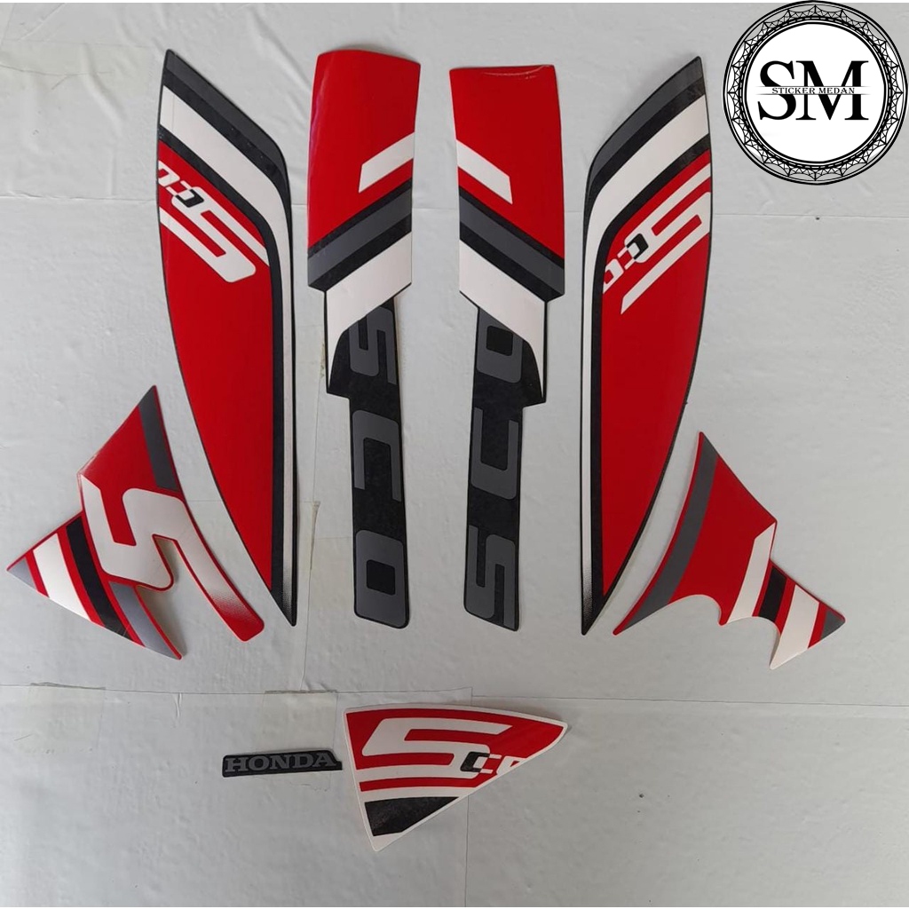 Striping Stiker Scoopy Sporty 2023 Standar Motor Honda Scoopy Sporty 2023 Terbaik