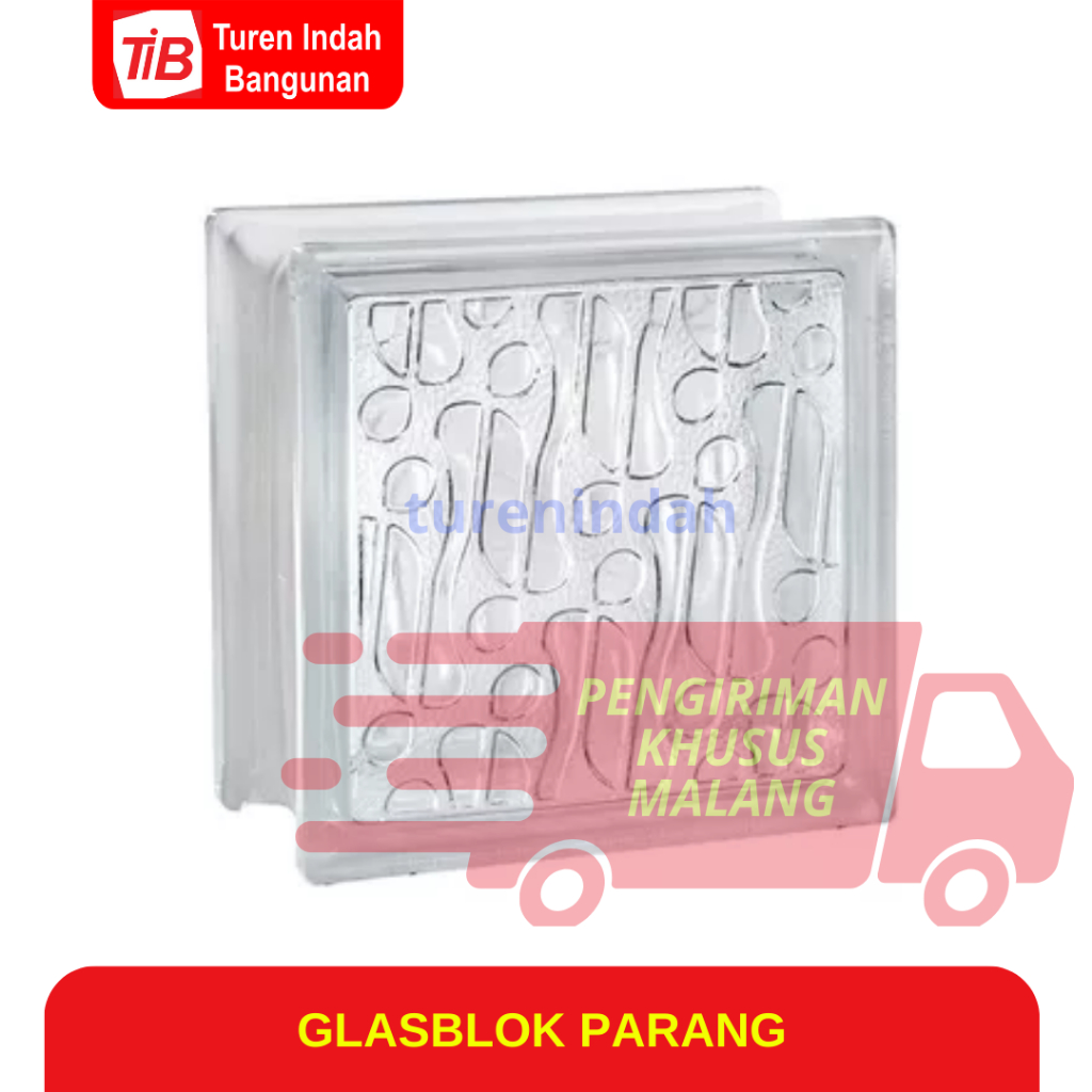 TIB - GLASS BLOCK CORAK 20 x 20 - GLASBLOK MOTIF - GLASS BLOCK MULIA - GLASSBLOCK MULIA - GLASS BLOC