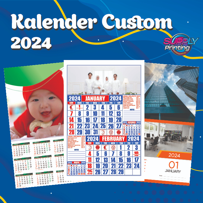 

Kalender Dinding Gantung Custom Free Design TAHUN 2024 (MURAH BISA SATUAN)