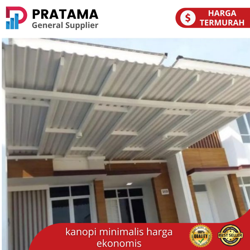 KANOPI minimalis rangka galvanis ATAP alderon / spandek / solarflat | surabaya