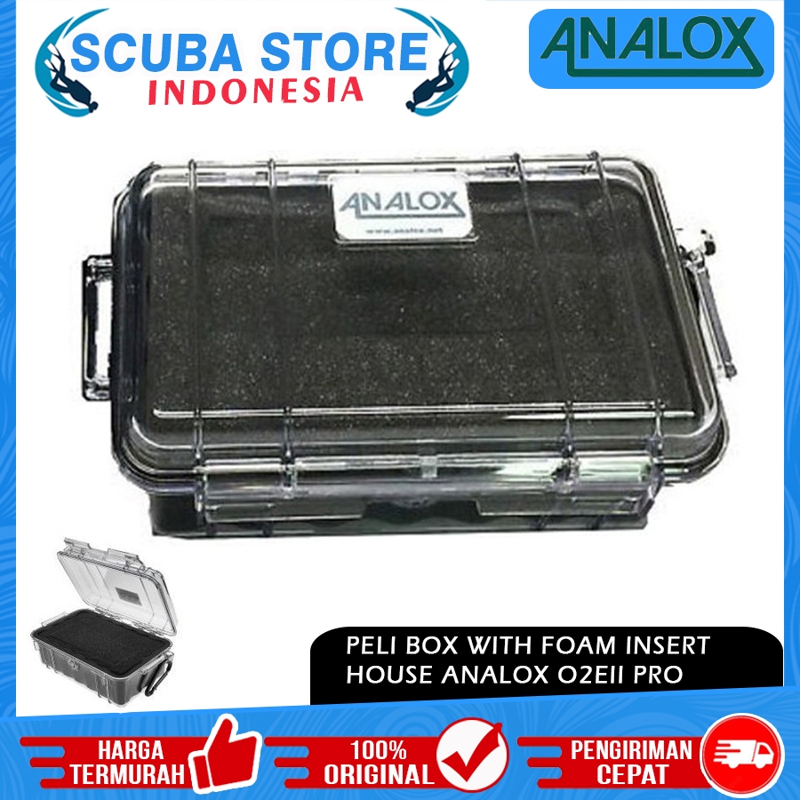 Peli Box Underwater Case With Foam Analox O2EII Pro Kotak Oxygen Analyzer Waterproof Scuba Tank Divi