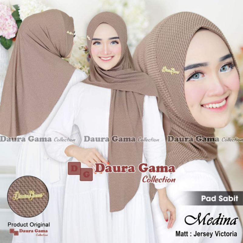TERBARU (COD) VIRAL PASHMINA OVAL MEDINA ORIGINAL DAURA GAMA Pashmina Instan Jersey Segitiga Instan 