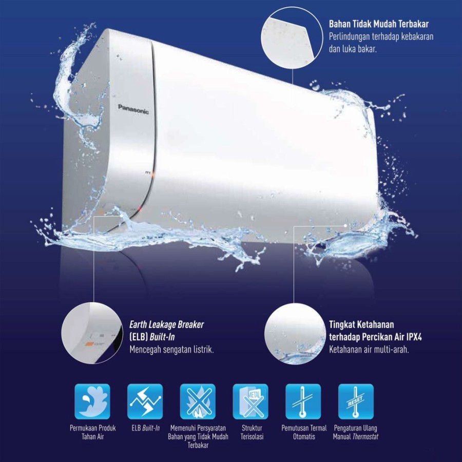 WATER HEATER PANASONIC DH-30HCDRW (500 WATT)