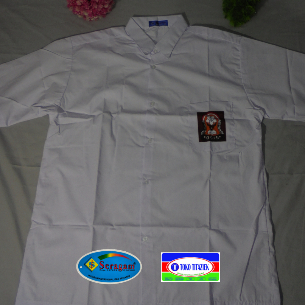 

Seragam Sekolah SMA Lengan Pendek Putih Merek Seragam. Seragam Logo SM