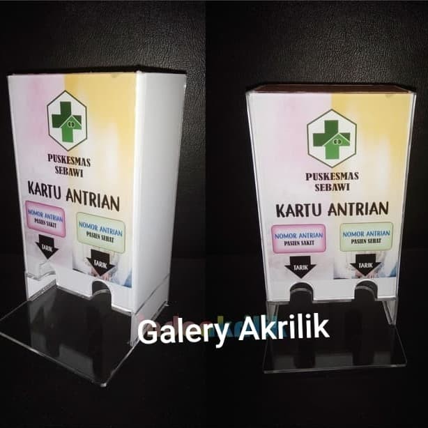 

Tempat Nomor Antrian Akrilik, Bok Antrian Custom