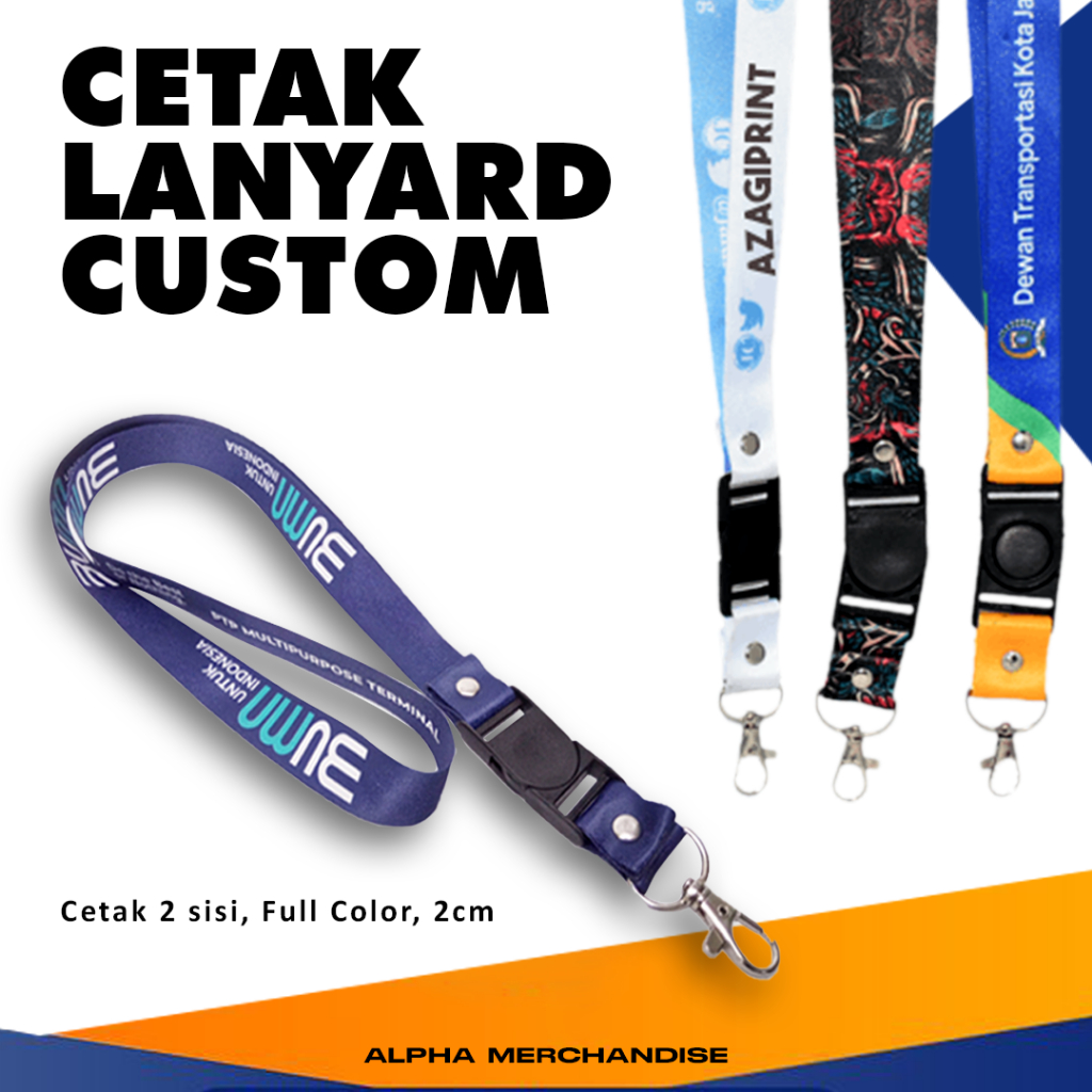 

Lanyard custom print/Cetak lanyard 2 sisi/Lanyard print