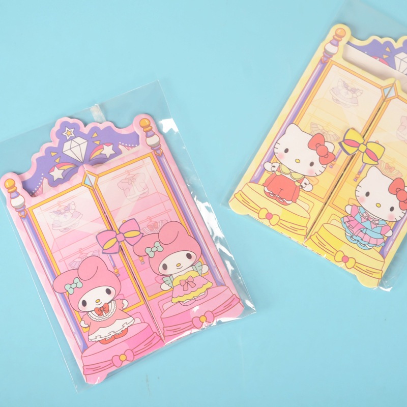 DIY stiker BP dress up sanrio 1pcs aktivitas anak Stiker wardrobe stiker jendela dress up sanrio - Mainan Aktivitas Anak bongkar pasang dress up  Quiet Book lemari sanrio kuromi melody Diy Mainan Edukasi Busy Book Buku Aktifitas Anak