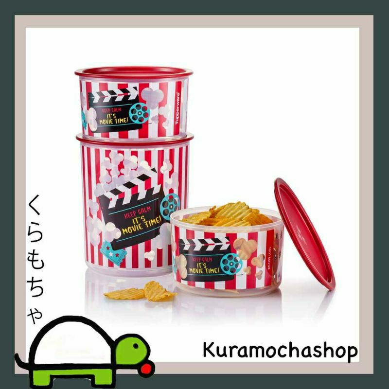 Toples Krupuk/Kripik/Popcorn Motif Syuting FilmTupperware