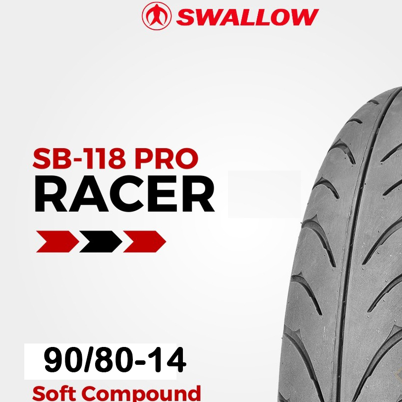 SWALLOW PRO SERIES 90/80-14 PRO RACER BAN SOFT COMPOUND BAN RACING