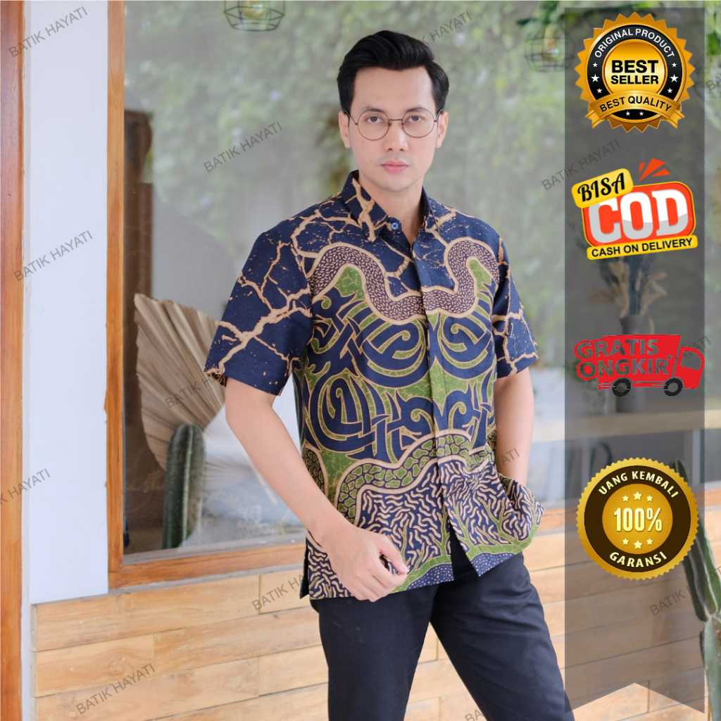 Kemeja Batik Lengan Pendek Bahan Katun Halus Nyaman Dipakai Bahan Katun Primisima Kemeja Batik Pria 