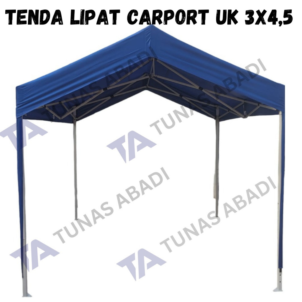 Tenda Lipat Carport Super Premium (1,4mm) Ukuran 2,7x4,5 Meter   + Atap D800 Tebal