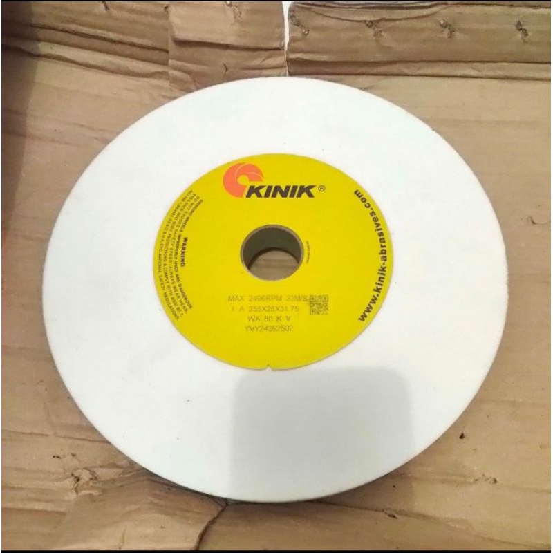 KINIK Surface Grinding Wheel WA KV 1A Straight255x25x31.75  - grit 60 & grit 80