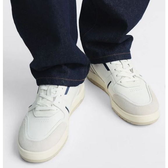 Sepatu Zara Retro Leather Sneakers Original