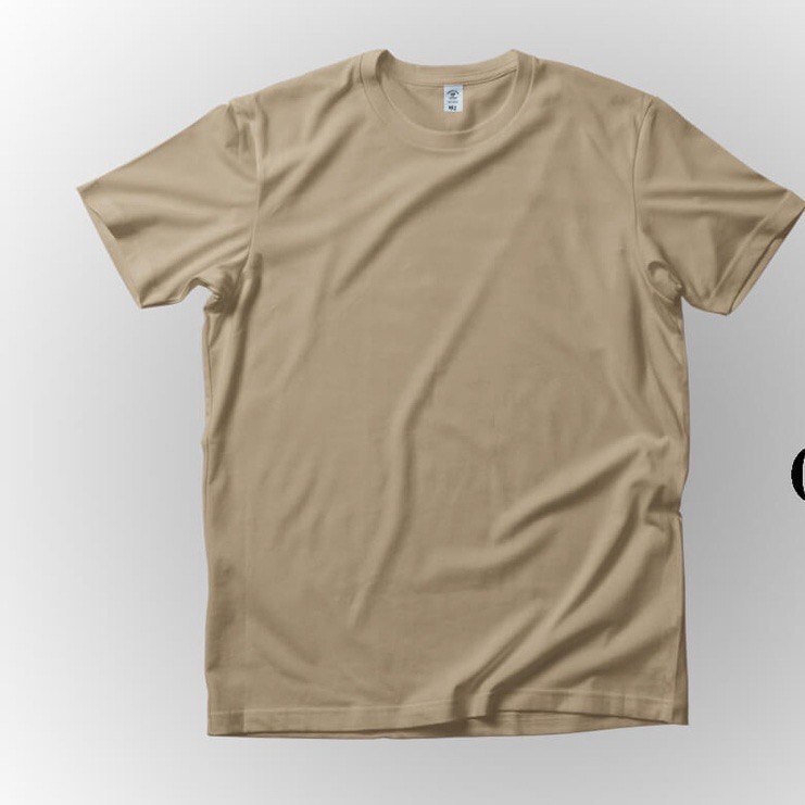 Kaos Polos Atasan Pria Wanita Oblong Pendek PE Soft || Baju Polos Pria Termurah-COKLAT XL