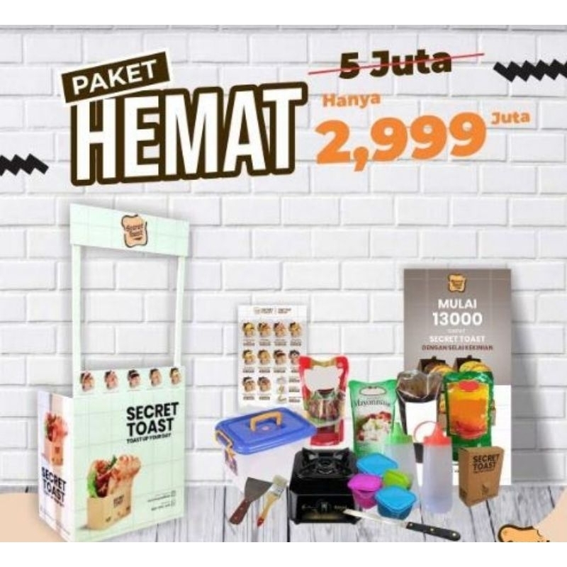 

paket usaha toast kekinian terhemat