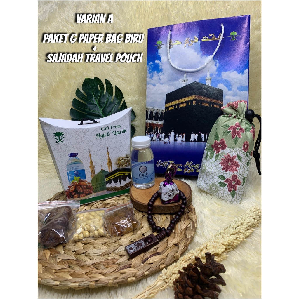 

PAKET G OLEH-OLEH HAJI/UMROH PAPER BAG BIRU DAN SAJADAH