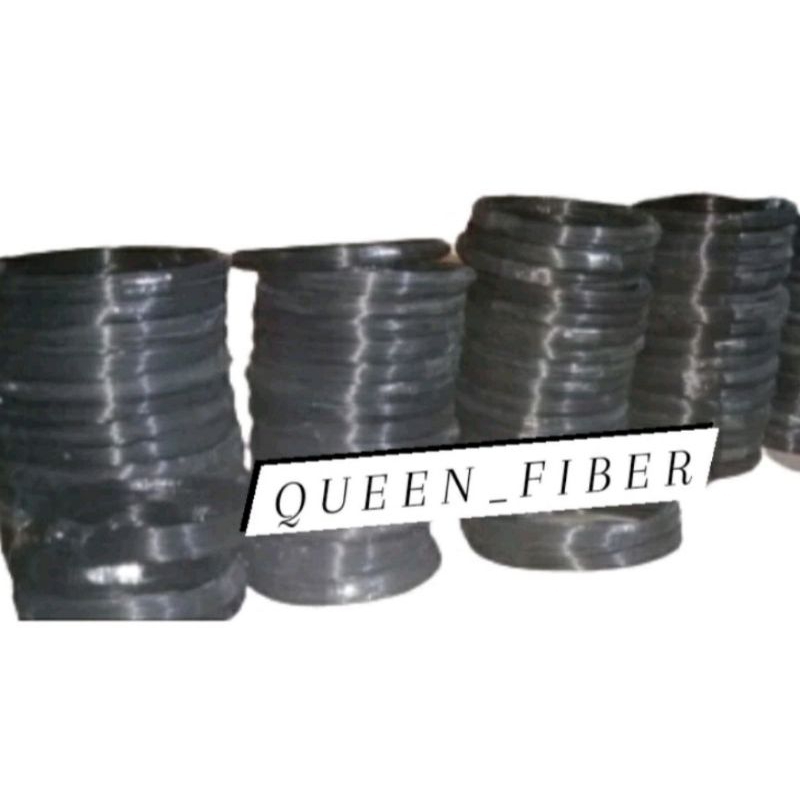Ruji jeruji fiber hitam ( tanpa kulit ) 2.5mm panjang 50meter sangat baik untuk sangkar burung bentuk roll impor berkualitas