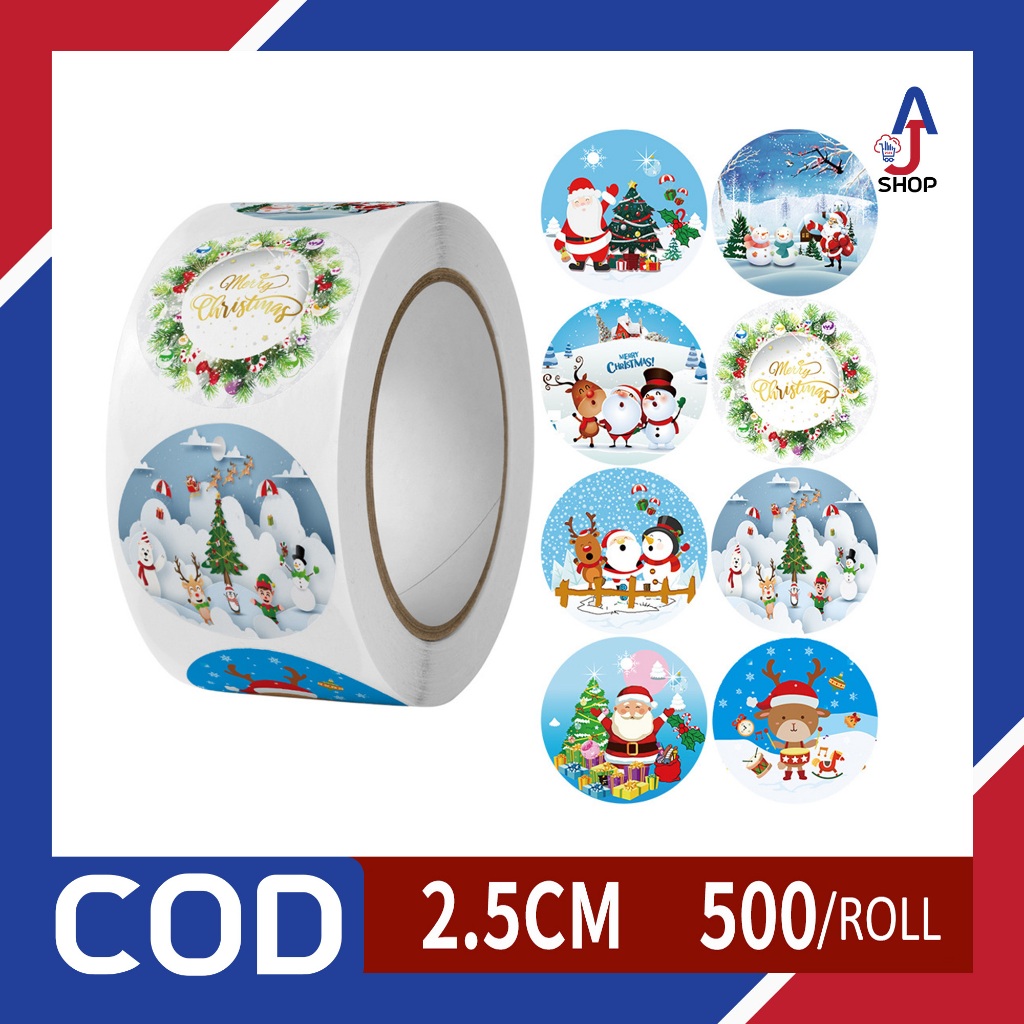 

AJ - Sticker Merry Christmas 500pcs/roll Kode N004