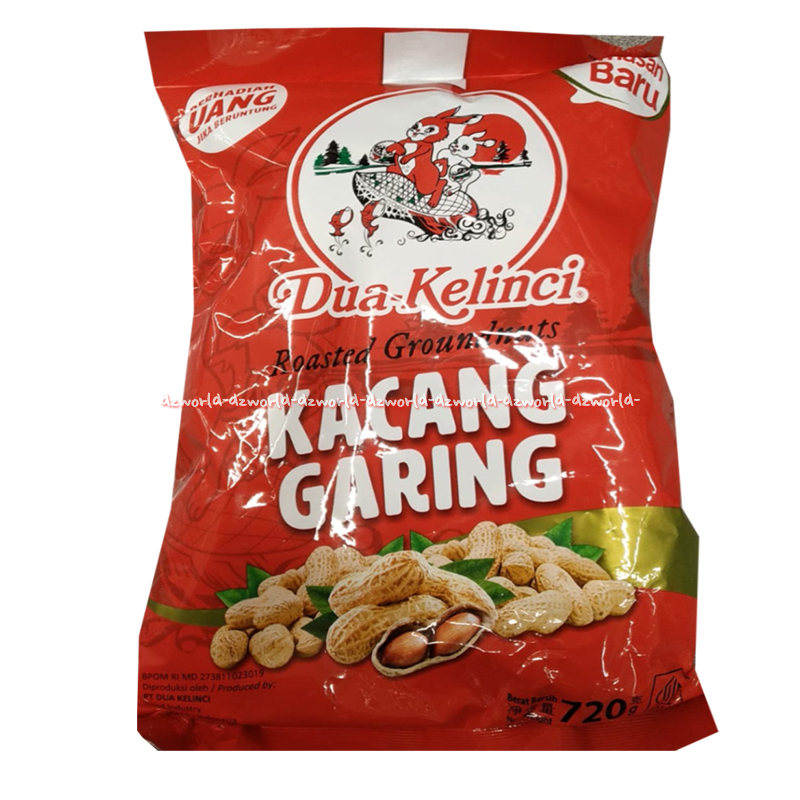 

Dua Kelinci 720gr Kacang Garing Roasted Ground Nuts 2Kelinci Kacang Kriuks Peanuts Nut 2 Kelinci Cemilan Kacang Roast 720 gram