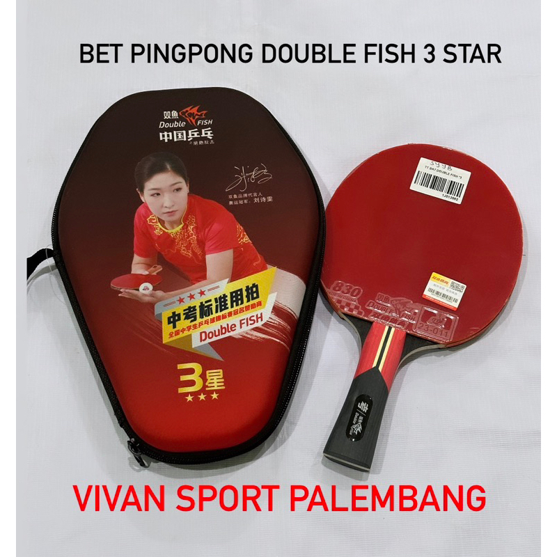 Bet Pingpong Double Fish 3 Star Hard Case Original
