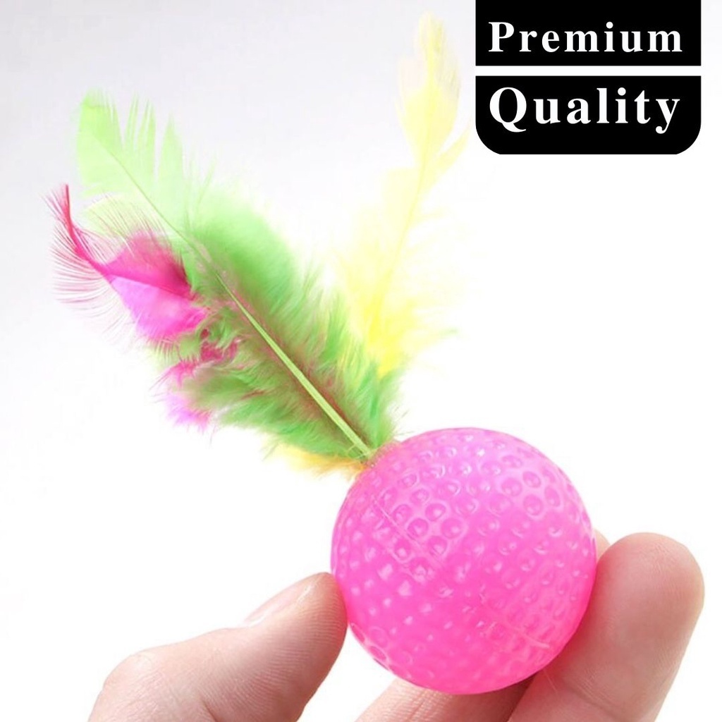 Mainan Kucing Bola Kucing Bola Bulu Warna Warni Mainan Bola Bulu Kucing Premium Quality Mainan Kucin