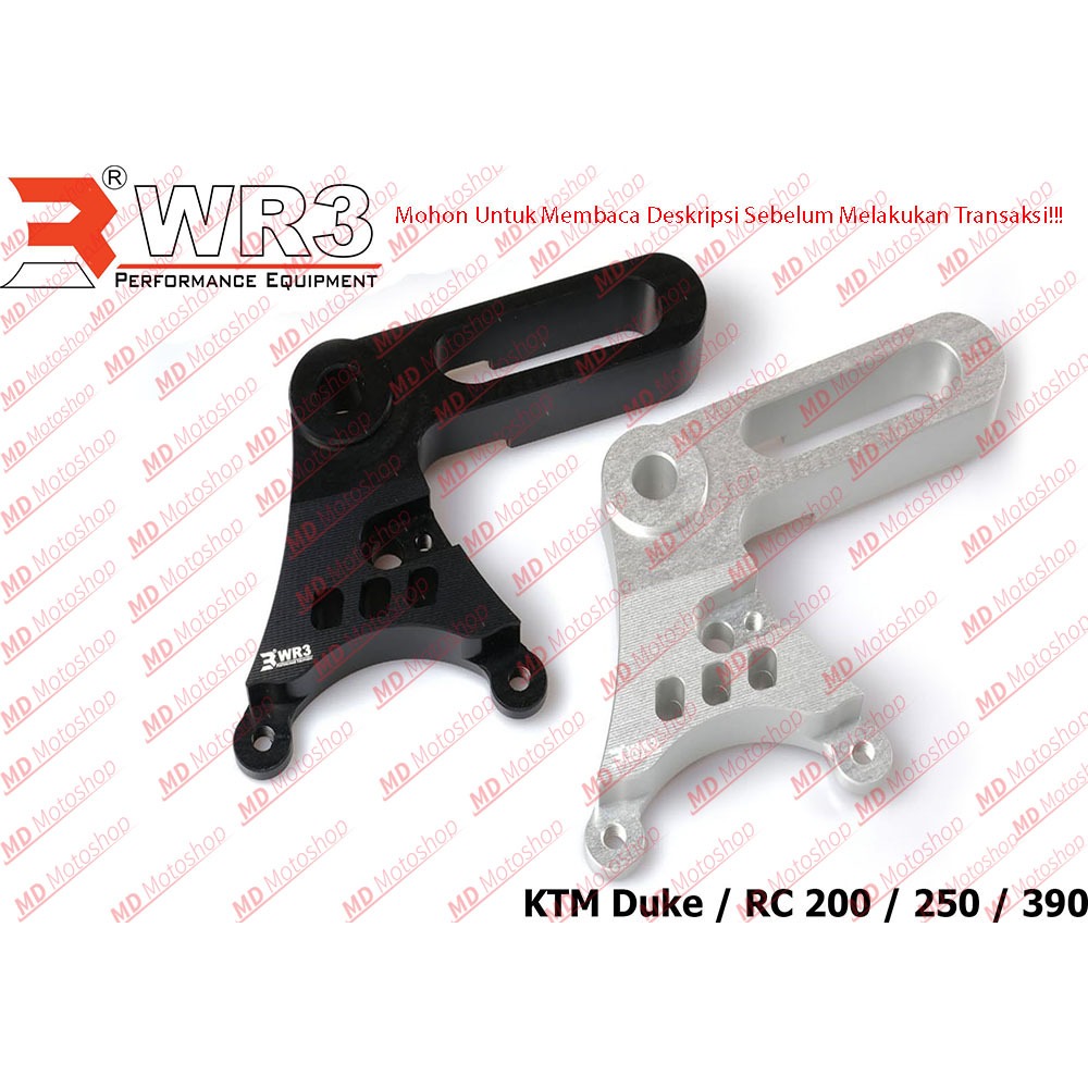Breket WR3 Kaliper Belakang 2P KTM DUKE / RC 200 / 250 / 390