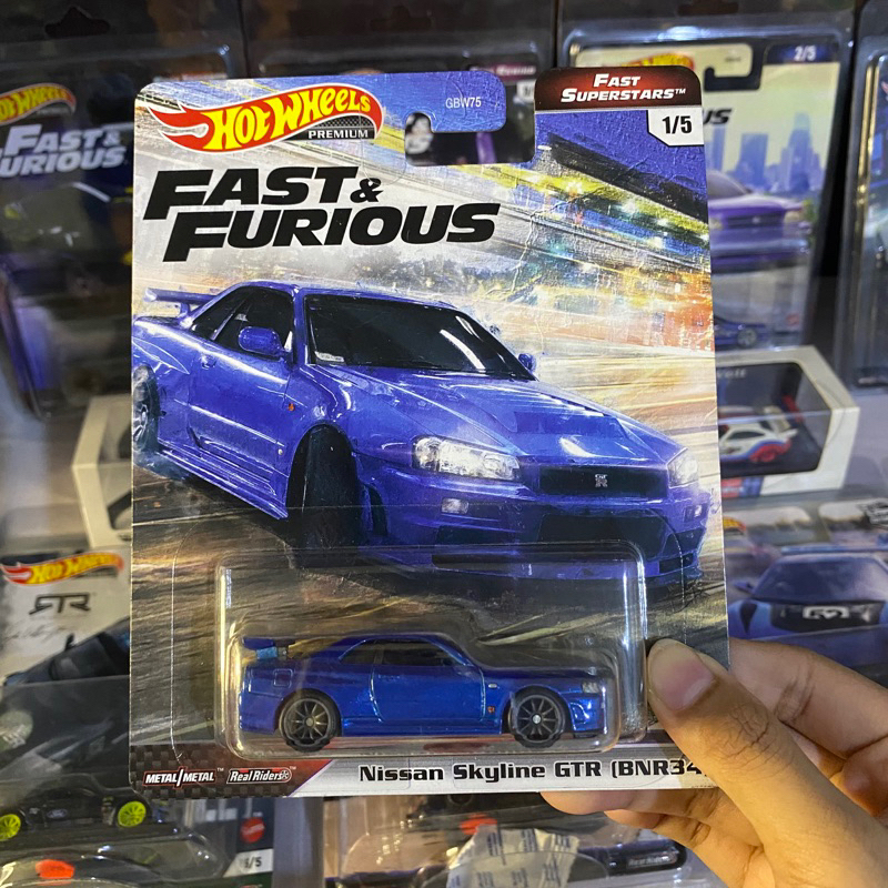 Hotwheels Nissan Skyline GT-R (BNR34) seri Fast Superstar