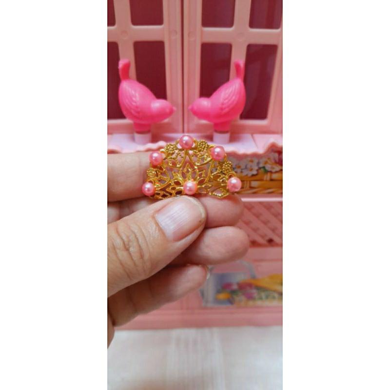 aksesoris barbie clara nutcracker handmade crown + necklace