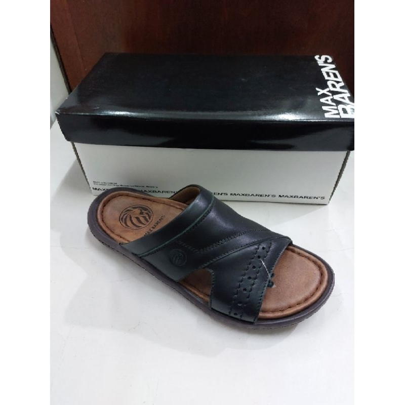 Sandal Pria Max Barens Original Sandal Kulit Asli Pria Kuat Nyaman Bagus