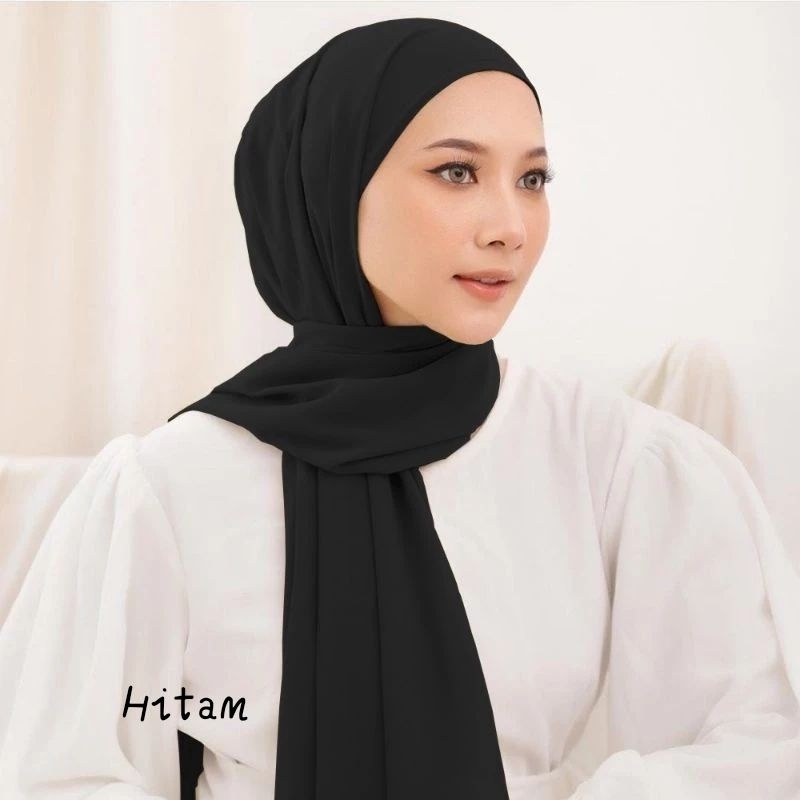 Pashmina INNER 2 in 1 ceruty Babydoll/ Pashmina Instan/ instant pashmina / Hijab Instant