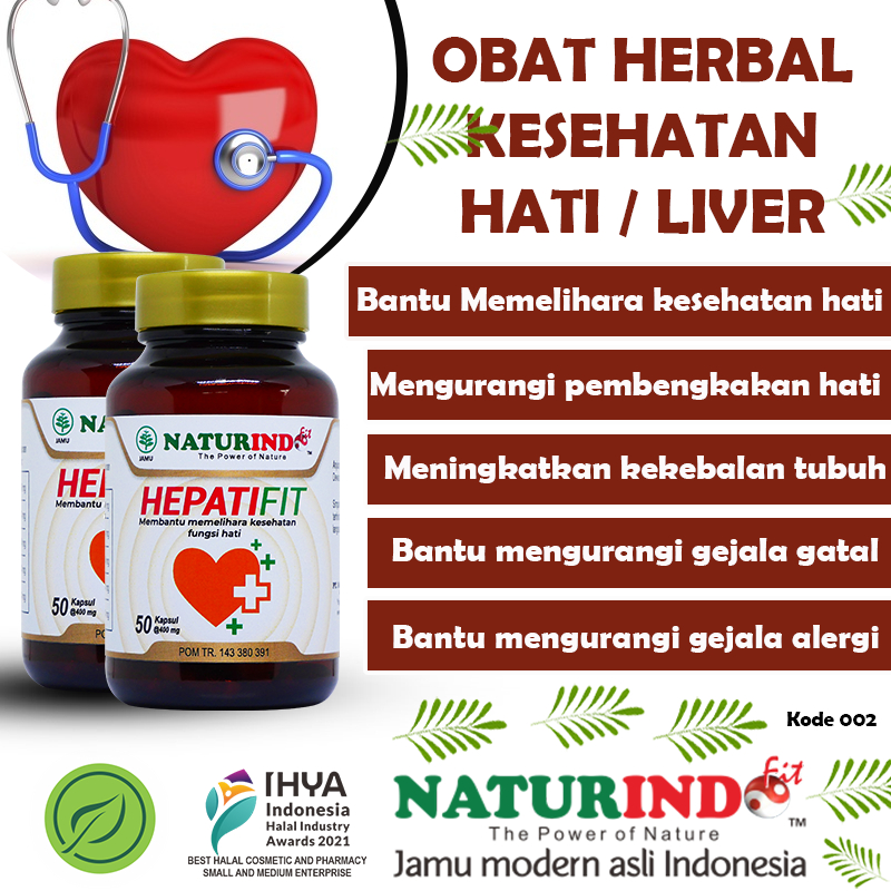 Hepatifit Herbal Naturindo untuk membantu menjaga kesehatan hati liver batu empedu