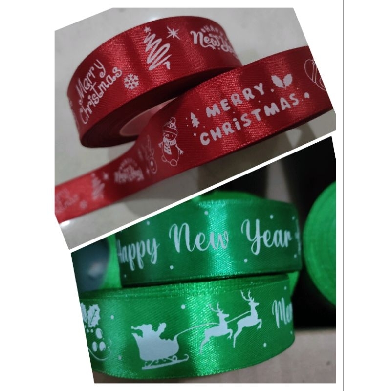 

pita christmas hamper pita satin natal tahun baru 2.5cm roll