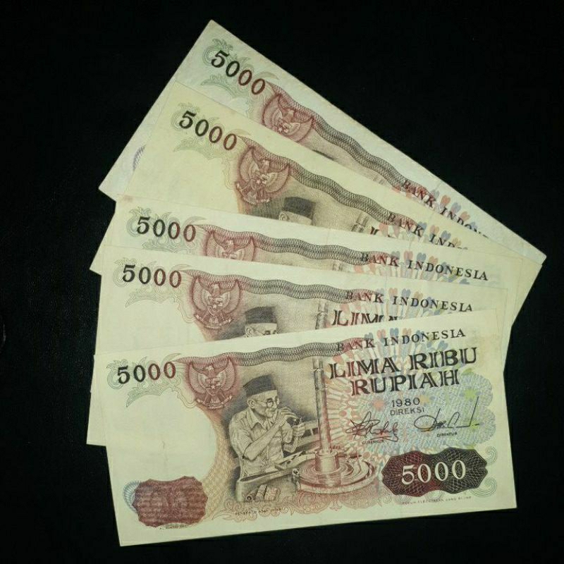 Uang Kuno 5000 Asah Intan tahun 1980