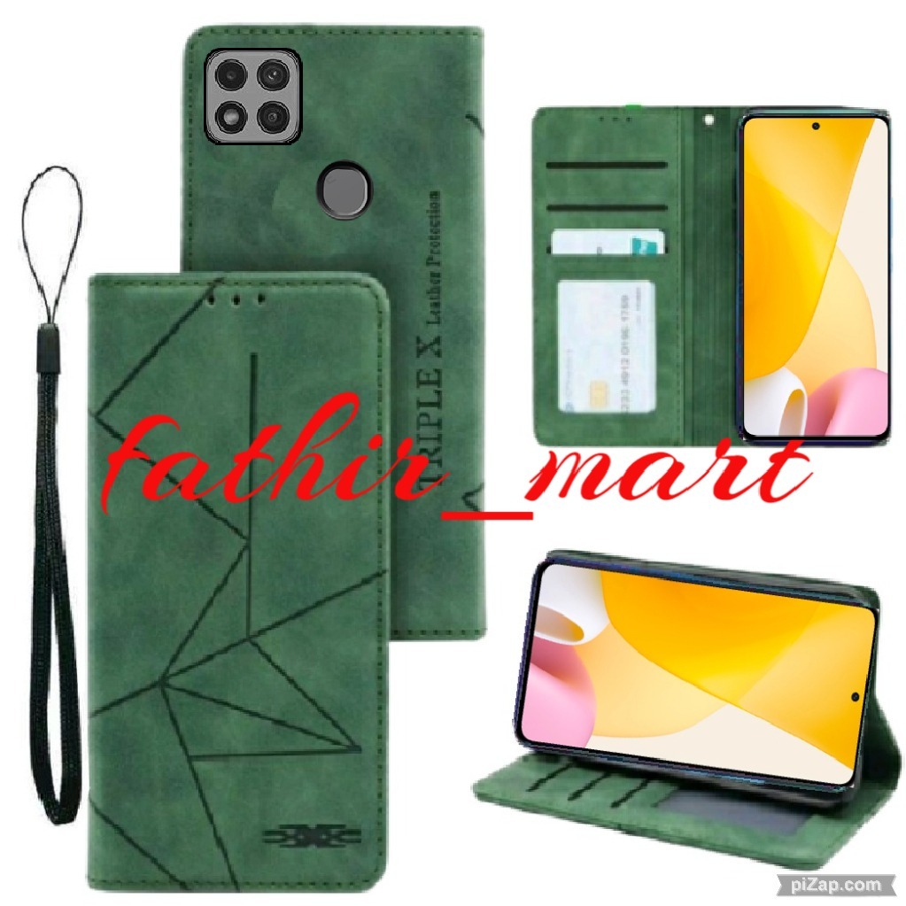 CASE XIAOMI REDMI 9C CASE DOMPET MOTIF CASE Magnet Flip Leather Cover Leather Magnet