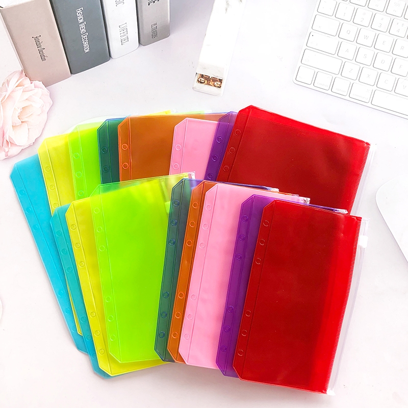 

Tas Penyimpanan MultiWarna A5 / A6 / A7 Multifungsi 6 lubang Folding Book Folding Tape Sticker