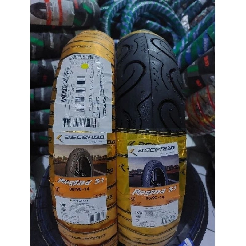 Ban tubeless ascendo regina s1 70/90 ring14, 80/90 ring 14, 90/90 ring 14 asli