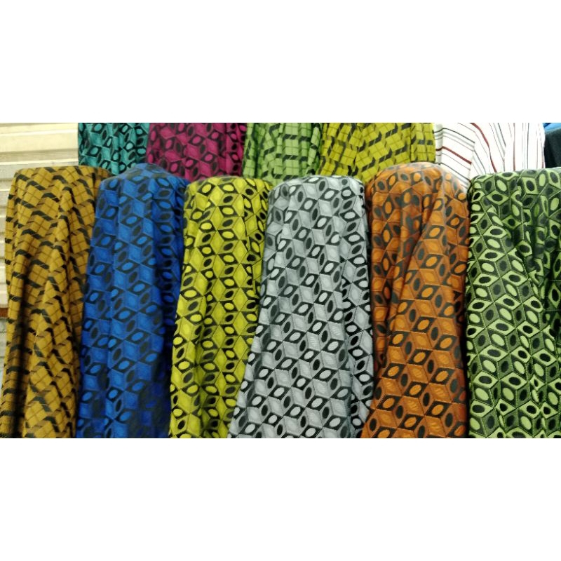 bahan kain jaguar denim motif