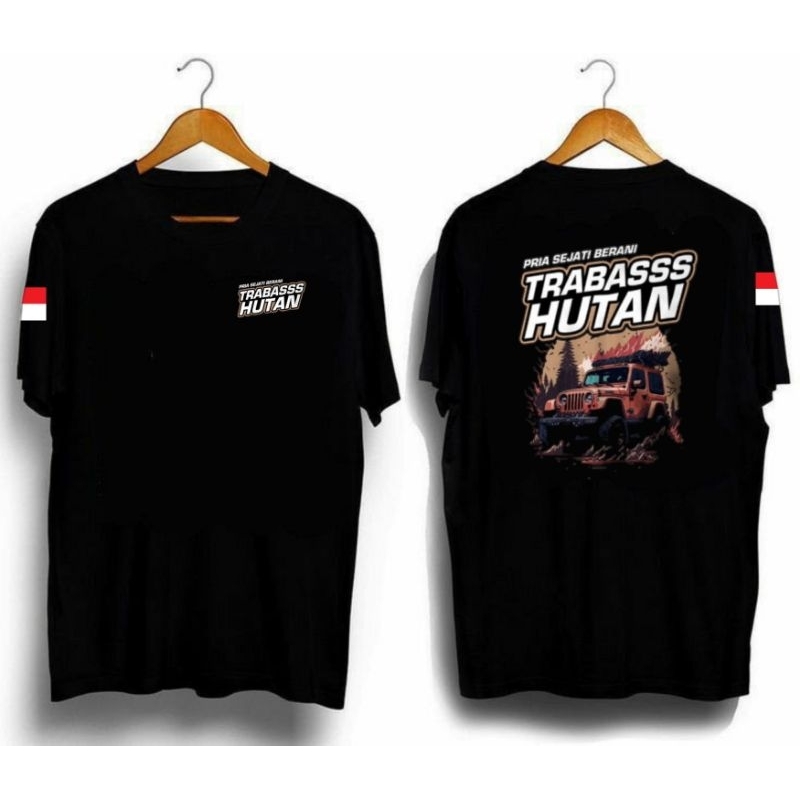 KAOS PRIA SEJATI BERANI TRABAS HUTAN || KAOS PETUALANG || DTF PRINTING