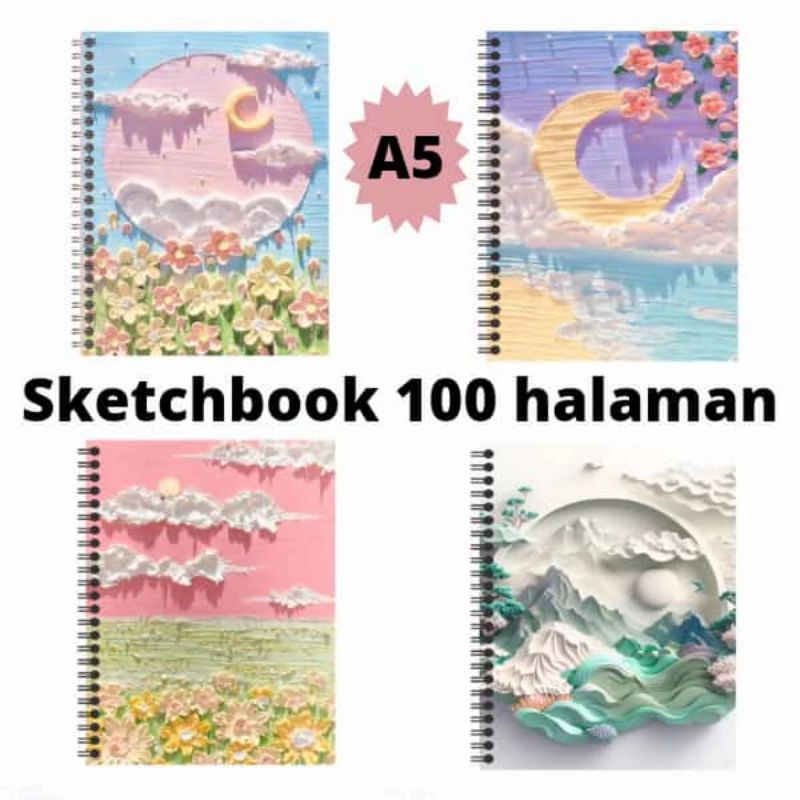 

SKETCHBOOK A5 100 HALAMAN HVS/BUKU SKETSA/BUKU GAMBAR