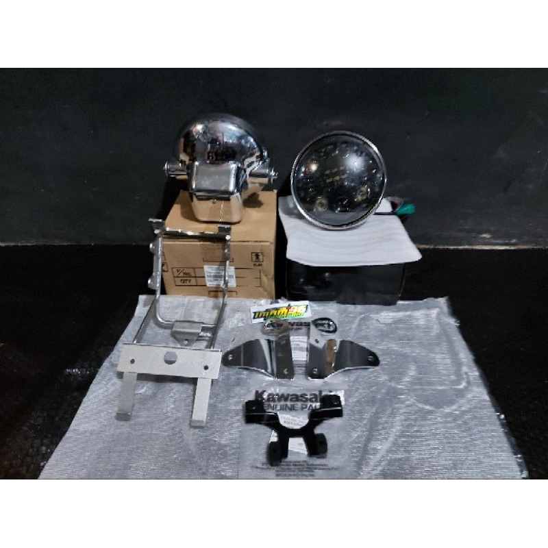 Lampu Bulat Ninja SS daymaker plus breket original kawasaki