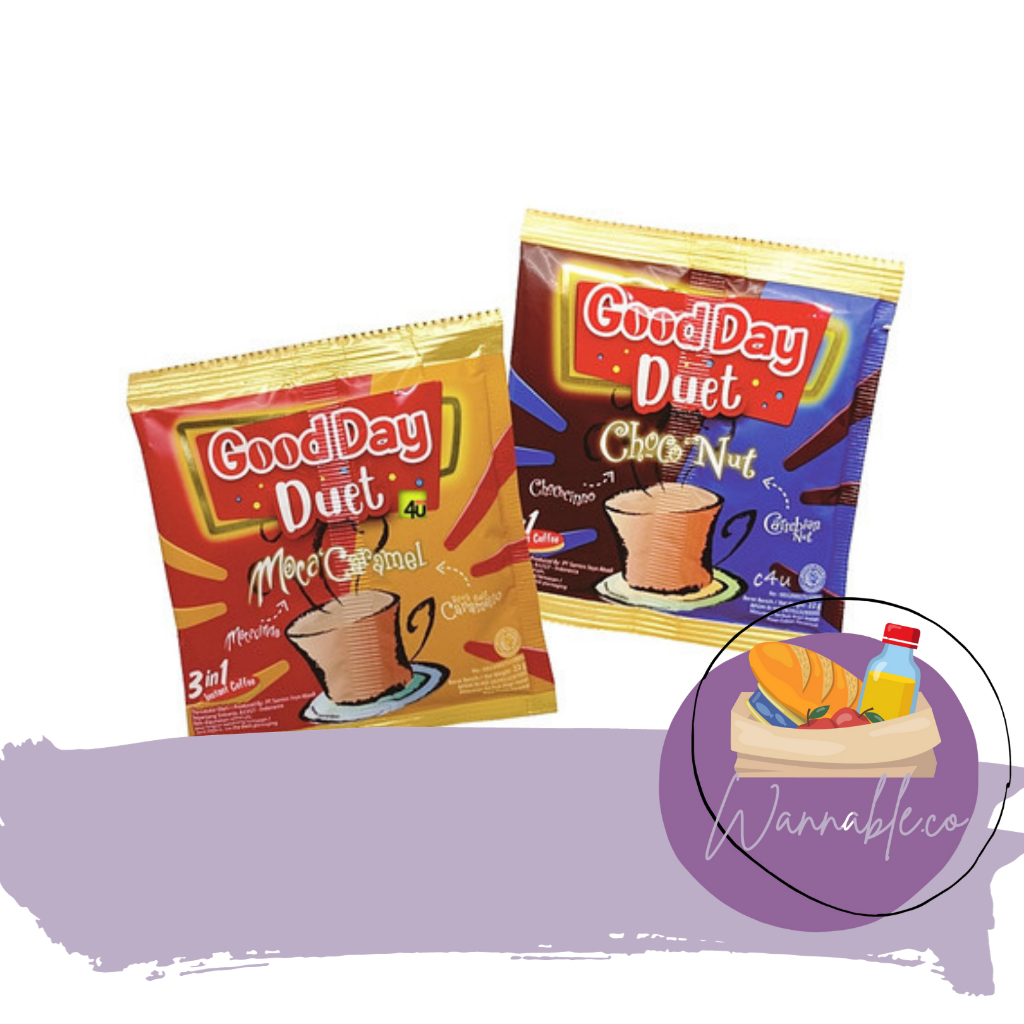 

GOOD DAY DUET MOCA CARAMEL, CHOCO NUT 22GR (PCS/1PCS)