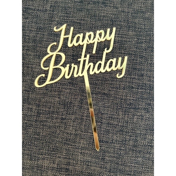 

￼happy birthday cake topper premium murah/ hiasan kue ulang tahun akrilik