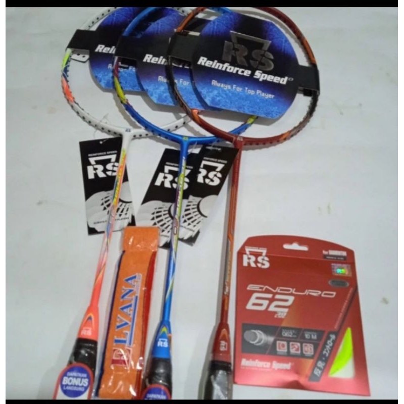 Raket Badminton Rs Iso Blade 20 25 35 free ( senar+grip)