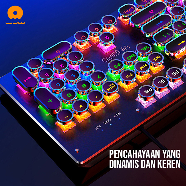 WUW CJKB-ZK Keyboard Gaming Mekanik RGB Colorfull Light