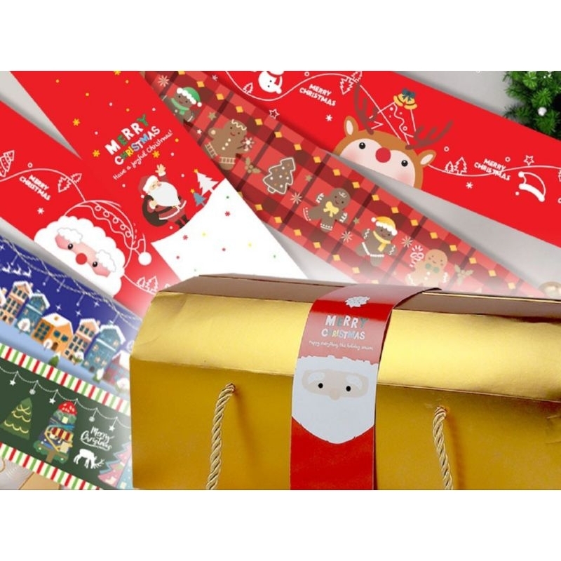 

10 LEMBAR PAPER BELT/ PITA TOPLES NATAL/XMAS/MERRY CHRISTMAS/SANTA CLAUS