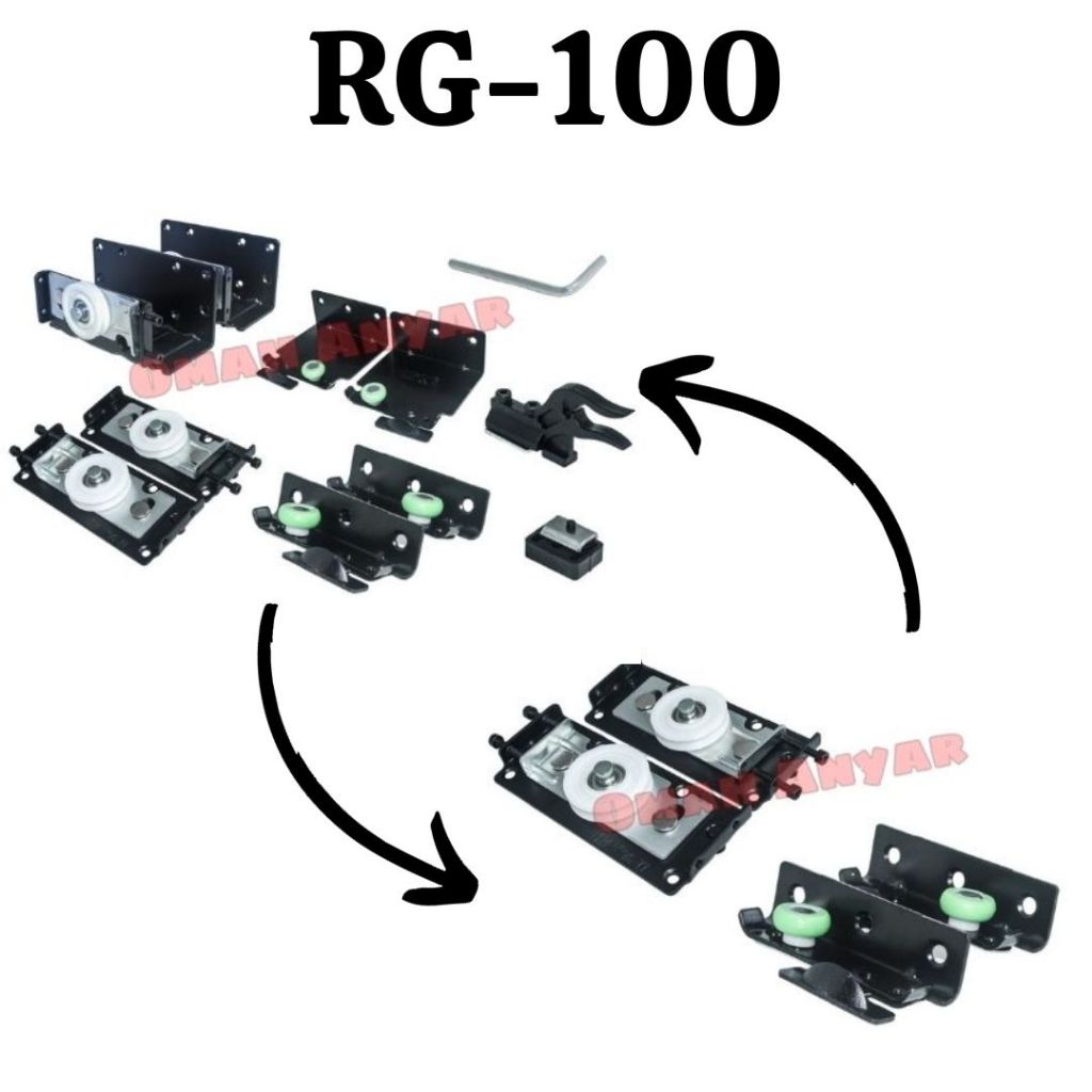 Roda Sliding Pintu Gantung Geser Huben RG 77 RG 99 RG 100a Gantung RG-99 / RG-100 Premium
